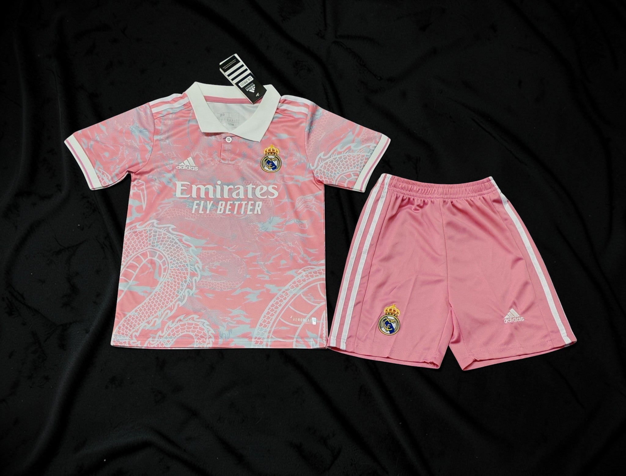 Real Madrid Dragon Special Edition 2023/24 Kids Kit – Pink/White