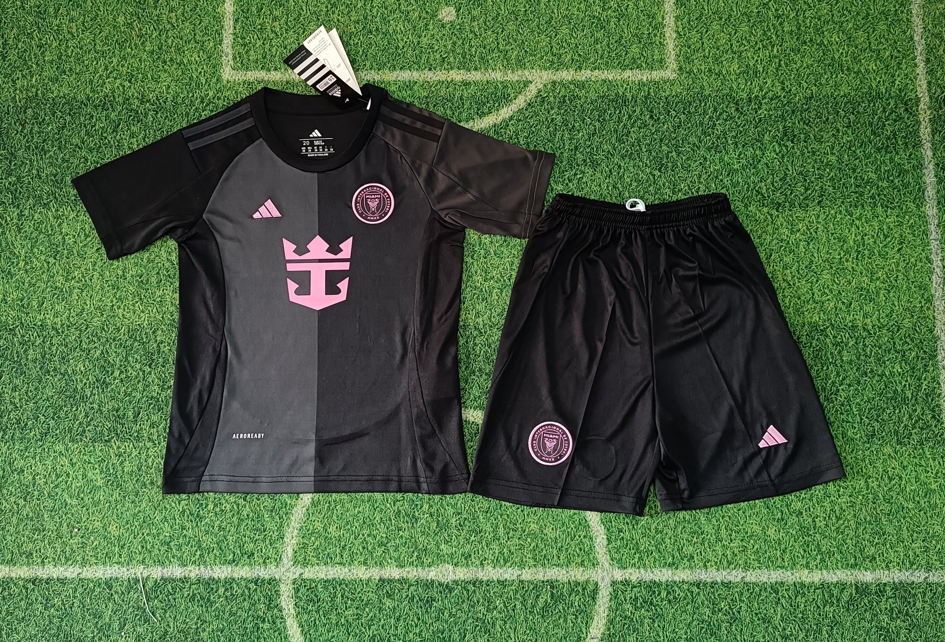 Inter Miami CF 2025/26 Away Kit Kids – Black & Pink