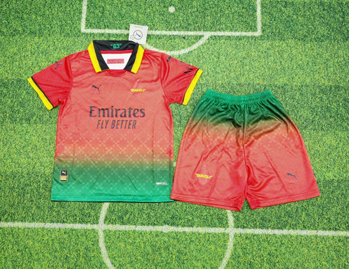 AC Milan 2024/25 x Off-White Fourth Kit Set Kids - Red