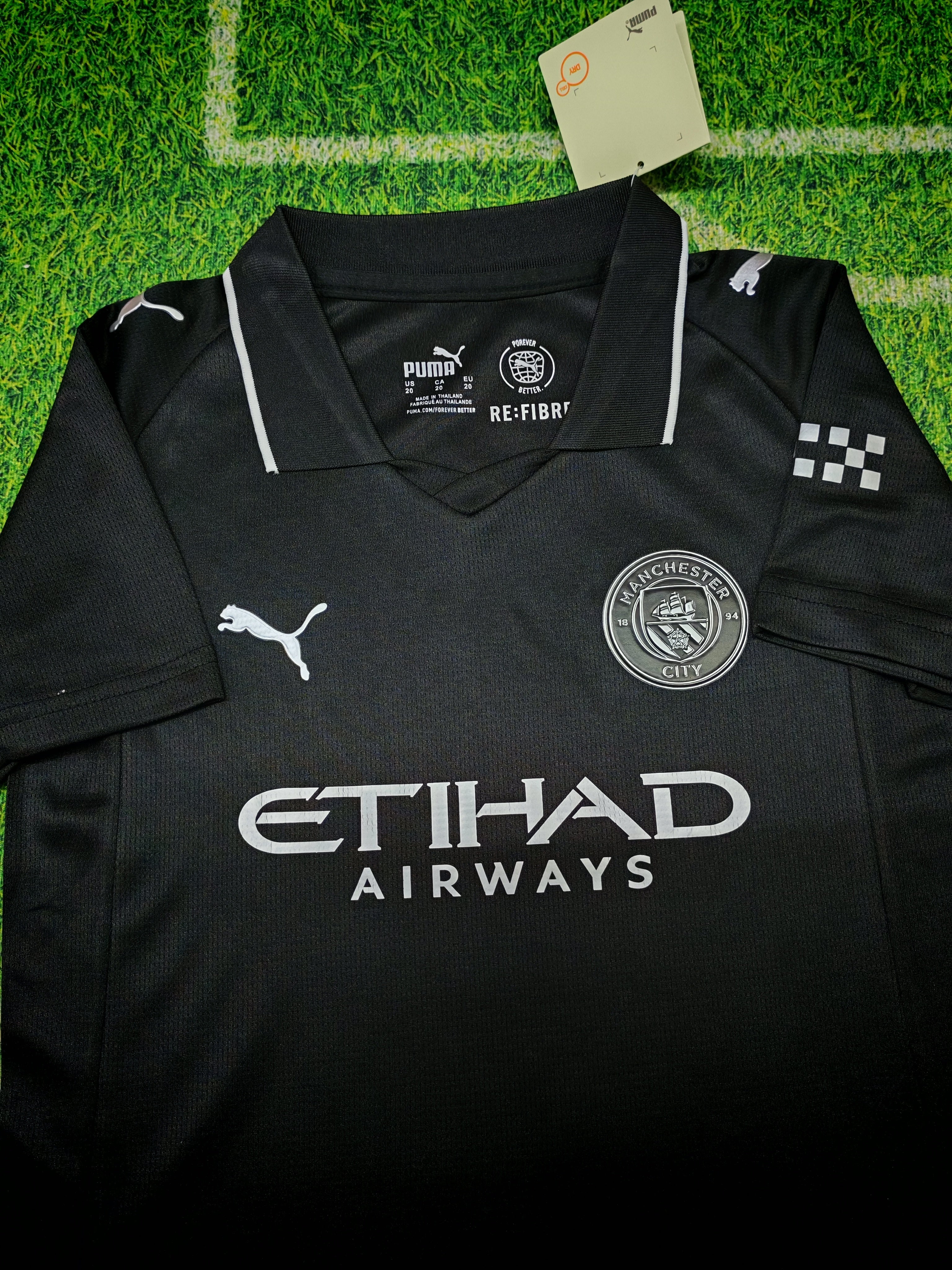 Manchester City 2025/26 Away Kit Kids Set – Black