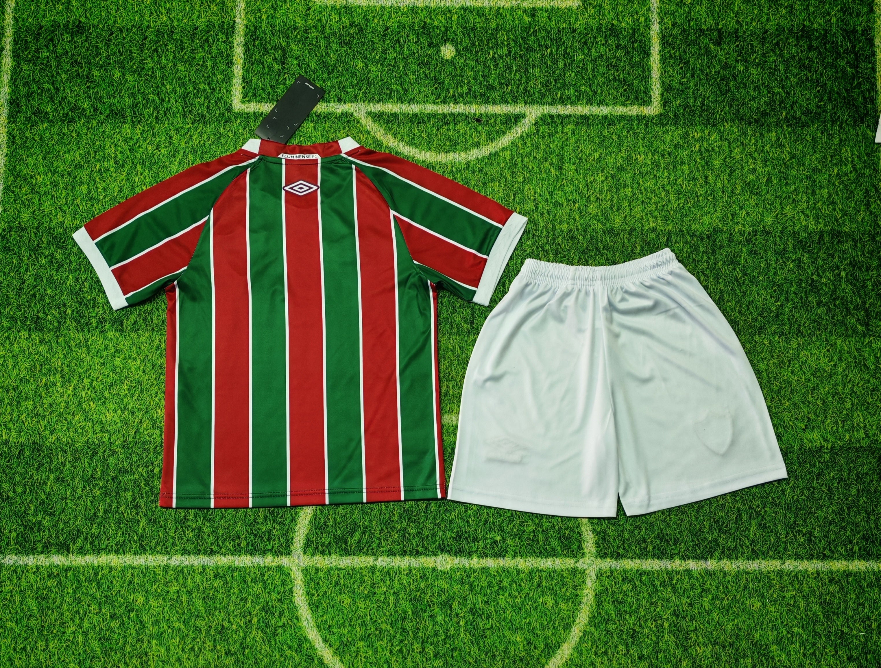 Fluminense Home Kit 2025/2026 Kids – Red/Green Football Set