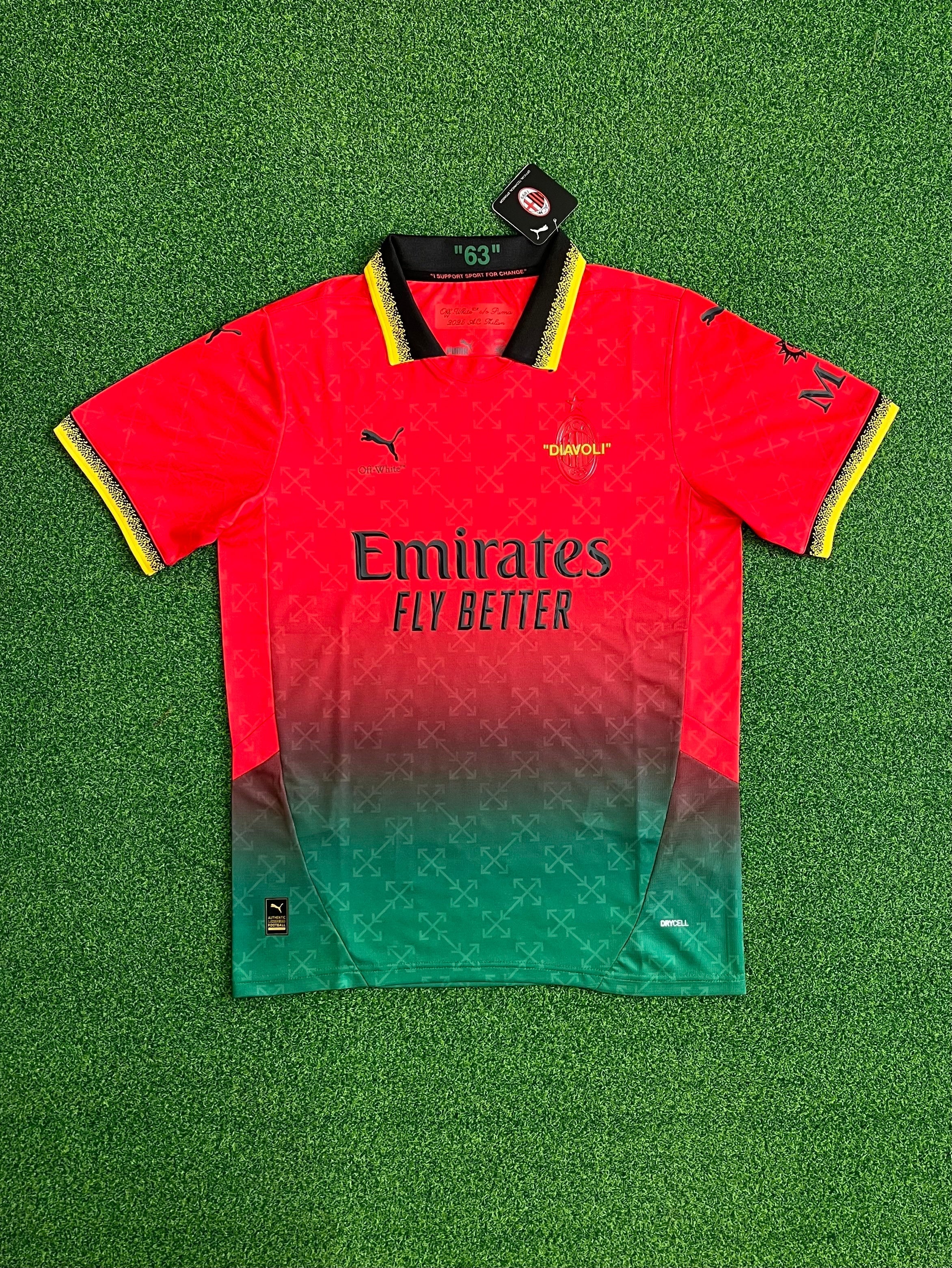 AC Milan x Off-White Inspired Shirt Red/Green