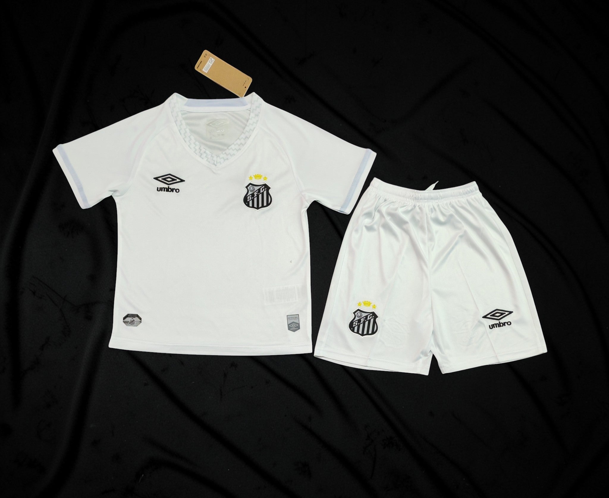 Santos FC Home Kit 2025/2026 Kids – All White Football Set
