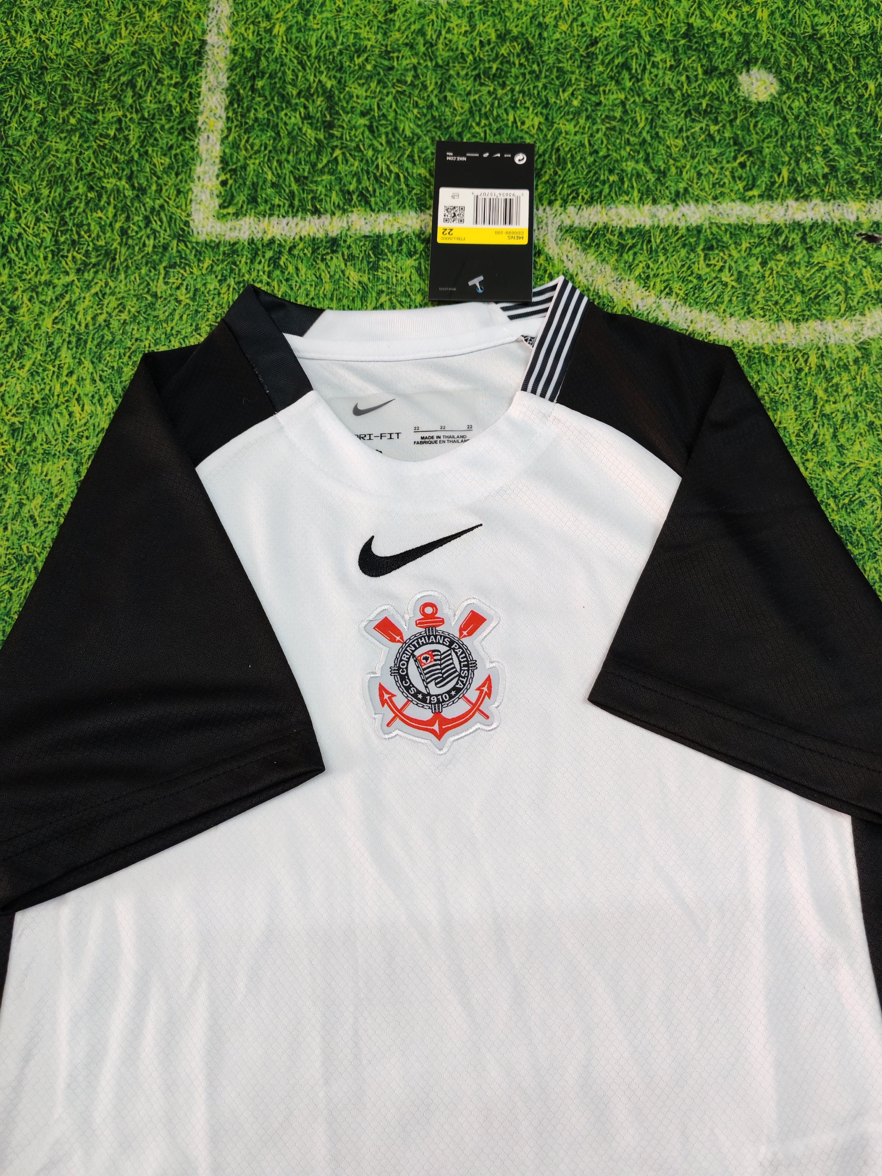 Corinthians Home Kit 2025/2026 Kids – White/Black Football Set