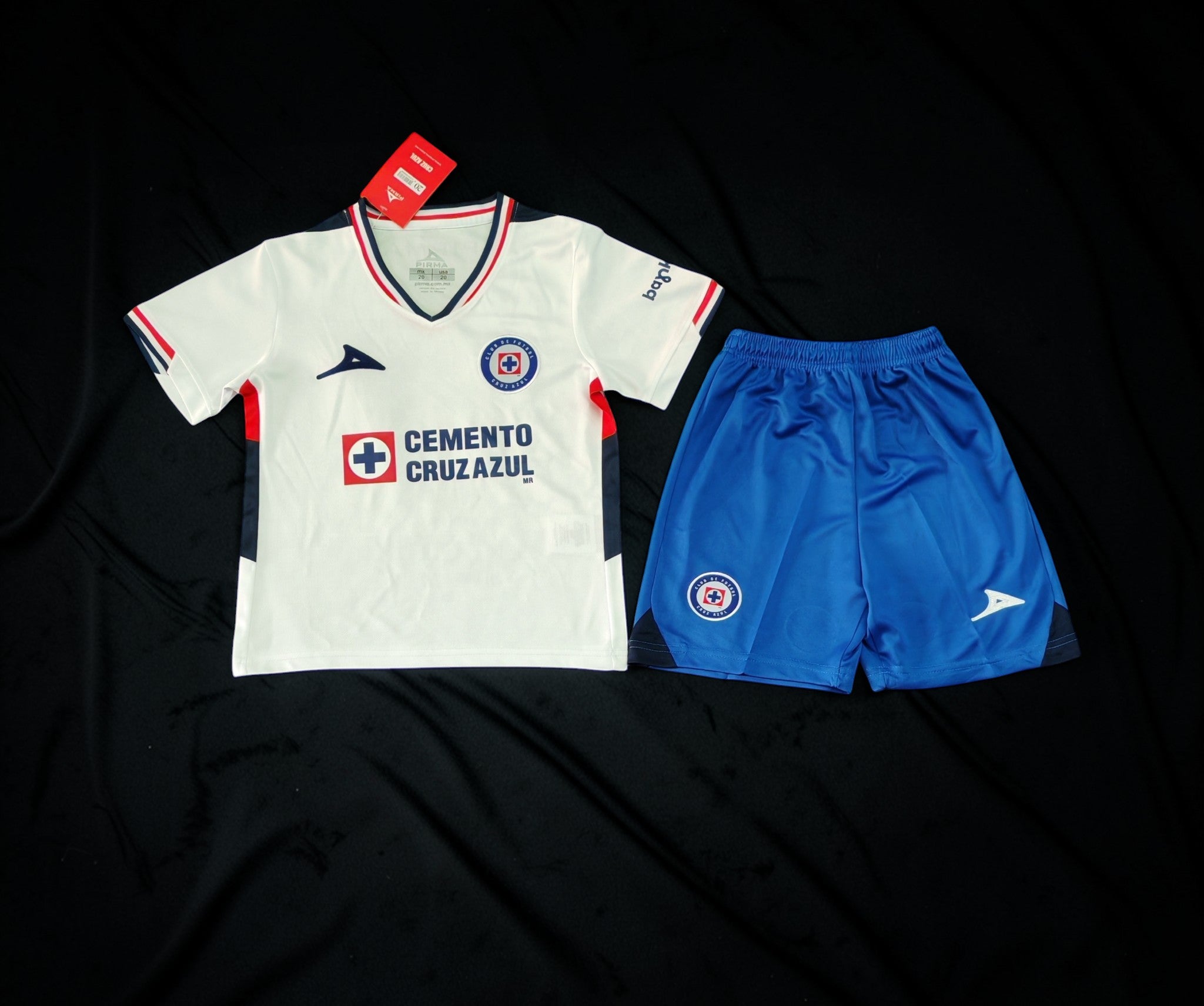 Cruz Azul Away Kit 2025/26 Kids – White/Blue