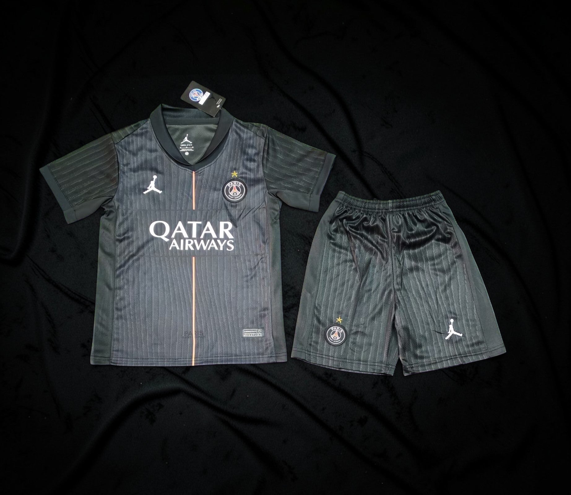 Paris Saint-Germain 2025/26 Fourth Kit Kids – Black