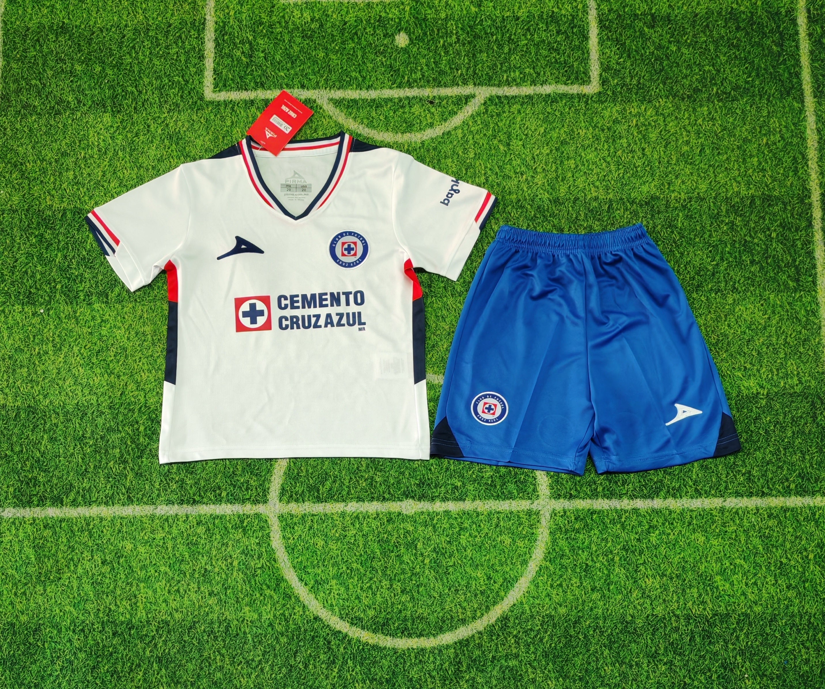 Cruz Azul Away Kit 2025/26 Kids – White/Blue