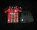 AC Milan 2025/26 Home Kit Set Kids – Alternative Shorts