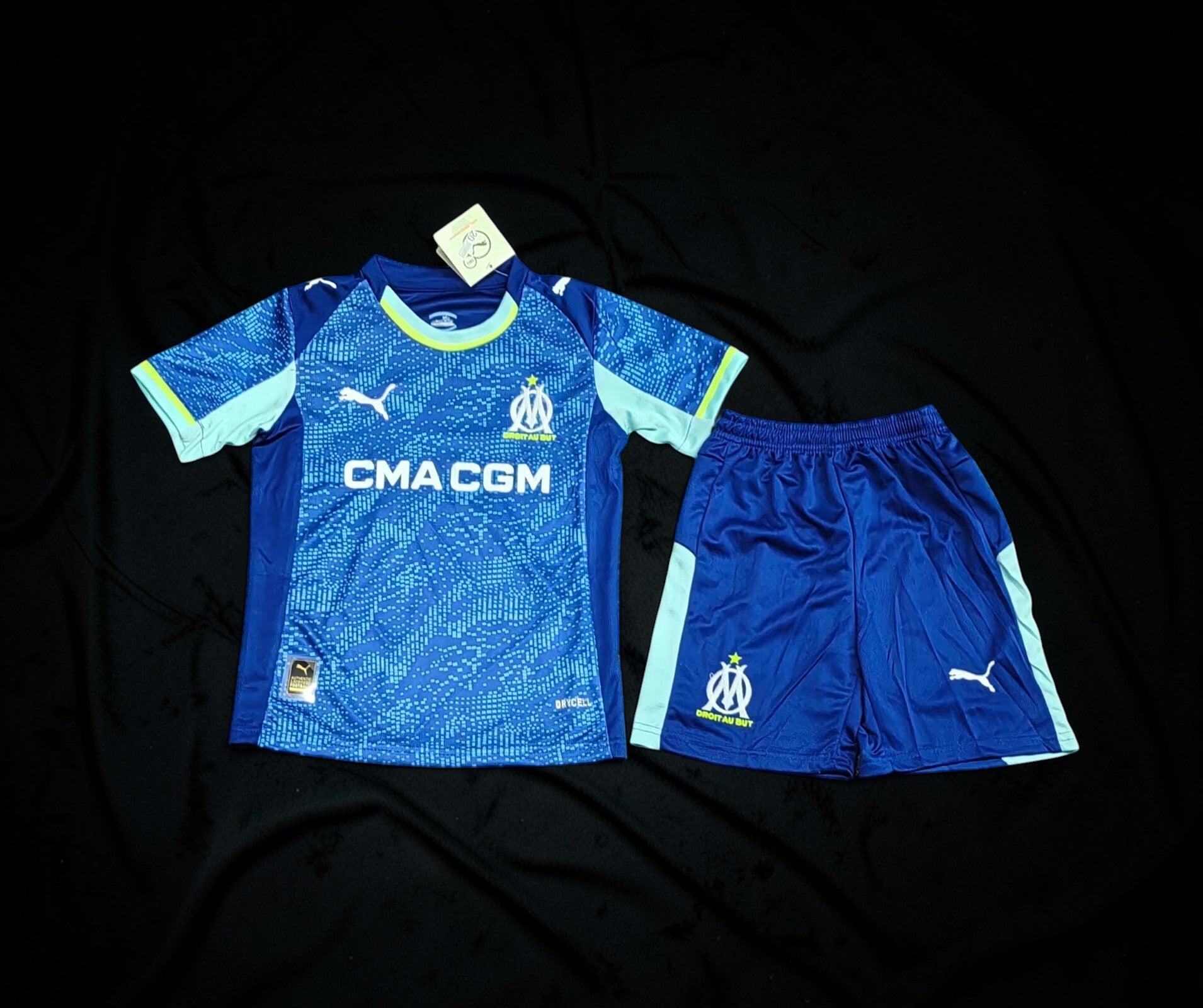 Olympique Marseille Third Kit 2025/26 Kids – Blue/Light Blue